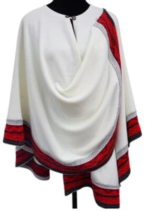 "Handmade alpaca wool poncho, exclusive design, unisex, one size. FREE SHIPPING! - Picture 1 of 5