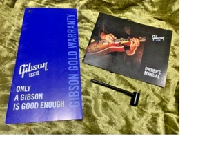 New Gibson Owners Manual + Warranty Card & Guitar Truss Rod Tool 4 Les Paul Etc. - Picture 1 of 12