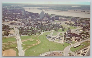 Aerial View Downtown Memphis TN Interstate Tennessee Postcard 1960's - Picture 1 of 4
