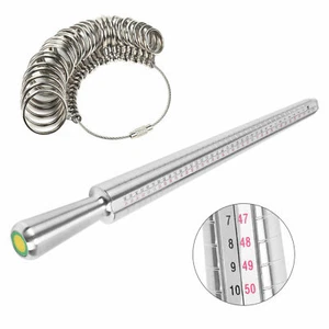 Ringgrößenmesser Ringdorn für EU-Größen 41–76 mit halben Größen, inkl. Ring-Set+ - Bild 1 von 20