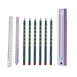 NBX Pencil Box Hexagonal with 6 Pencils Durable Easy to Clean for School N5F3 - Picture 1 of 12