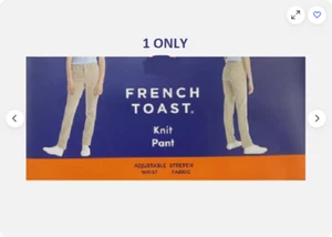 French Toast GIRL 1 ONLY SKINNY KNIT UNIFORM STRETCH ADJ WAIST PANTS(NAVY 8)NWOT - Picture 1 of 2