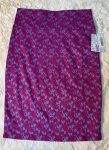 Falda LulaRoe Talla M Estilo Cachemira Hasta la Rodilla Pull On Cassie Corte Lápiz Nueva con Etiquetas - Imagen 1 de 10