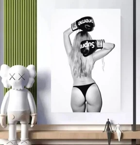 8x12in Boxing Bikini Canvas Poster Wall Art Home Decor UNFRAMED - Picture 1 of 5