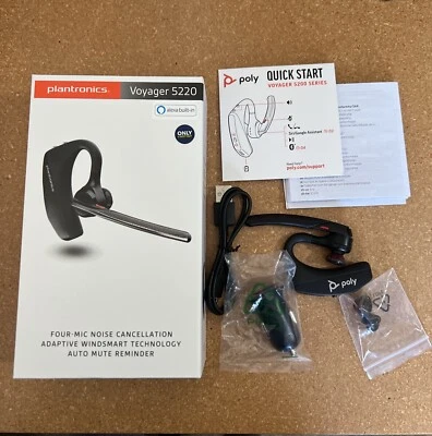 POLY Plantronics Voyager 5220 Noise Cancelling Bluetooth Headset USED!! - Image 1 of 4