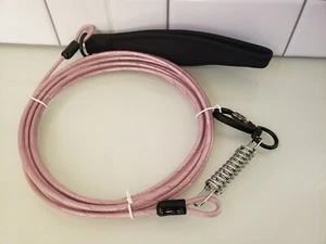 15ft  Heavy Duty Dog Tie Out Cable Chew Proof Long Dog Leash for Outdoor Yard - Picture 1 of 5