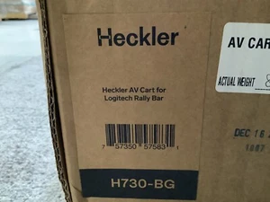 Heckler AV Cart for Logitech Rally Bar – H730-BG Mobile Stand ✅ 🇺🇸 - Picture 1 of 3