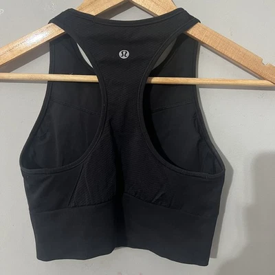 Lululemon Ebb To Train Sports Bra Black Sz 6 workout yoga running training - Image 1 of 3