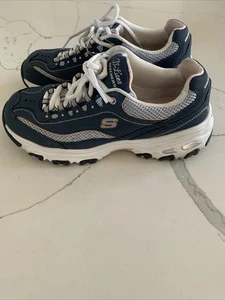 Skechers D’Lites Sneaker Damen 7,5 Weite Blau Air Cooled Memory Foam 11860EW - Bild 1 von 22