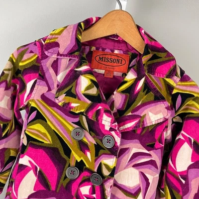 Missoni for Target Girls Velvet Jacket Coat Size XS 4 Multicolor Double Breasted - Image 1 of 4