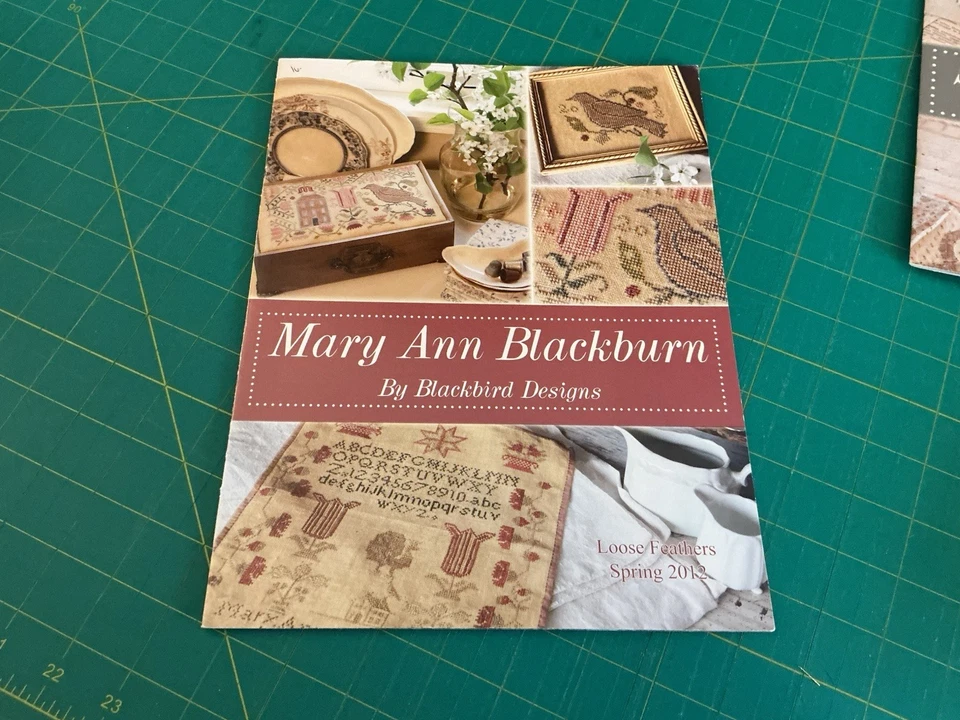 Blackbird Designs Loose Feathers Spring 2012 Mary Ann Blackburn sampler booklet - Image 1 of 1