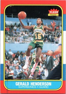 1986-87 Fleer Basketball #45 Gerald Henderson - Seattle Supersonics - Image 1 of 2