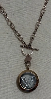 Conjunto de Colar Origami Coruja Ouro Rosa Medalhão Vivo com Cristais Swarovski - Imagem 1 de 3