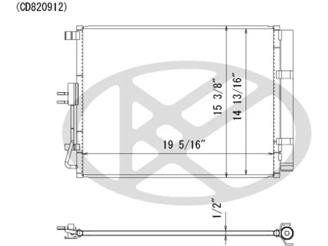 Condensador de aire acondicionado para 14-18 Kia Forte Koup Forte5 1,6 L 4 cilindros BJ37G5 Foto 1 de 1