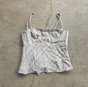 vintage y2k Charlotte Russe Striped Milkmaid Backless Going Out Top Small  - Picture 1 of 4