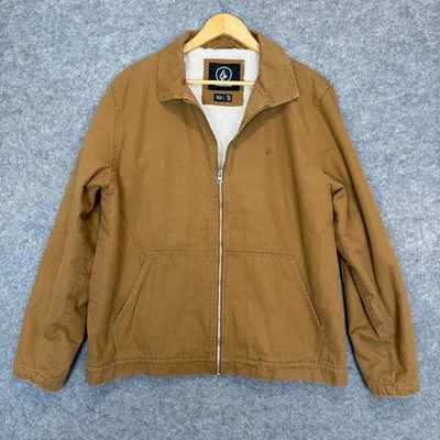 Volcom Palm Drive Canvas Jacket Mens XL Sherpa Fleece Lined Workwear Outdoor - Image 1 of 4