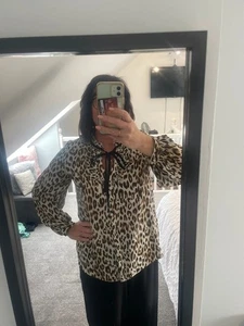 river island animal print blouse size 12 - Picture 1 of 3