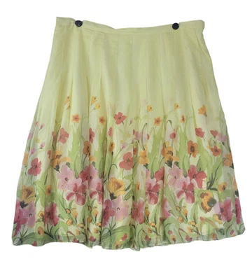 Coldwater Creek Bright Colorful Wildflower Garden Midi Spring Skirt Women 2X - Image 1 of 4