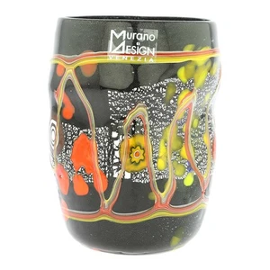 Vaso de arte moderno de vidrio de Murano GlassOfVenice - negro - Imagen 1 de 5