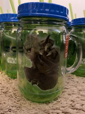 Lote de 21 tazas de viaje Star Wars Yoda Jedi Master 18 oz estilo tarro masón Foto 1 de 4