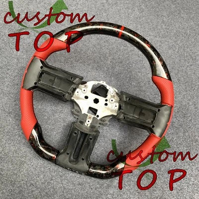 Fit For Ford Mustang GT 2010 2011 2012 2013 2014 Carbon Fiber Steering Wheel - Image 1 of 4