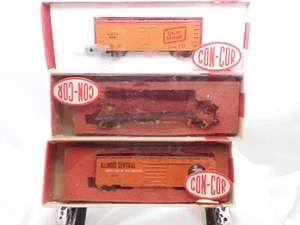 CON-COR N SCALE 1451 ILL CTRL BOX CAR, 1201 FLAT CAR, 1351 OSCAR MEYER REEFER - Picture 1 of 5