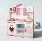 MCC Large Girls Kids  Pink Wooden Play Kitchen  Children's Play Pretend  Set Toy