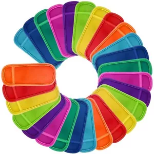 27 Pieces in 9 Colors Reusable Popsicle Holders Popsicle Bags Freezer Ice Pop... - Picture 1 of 7