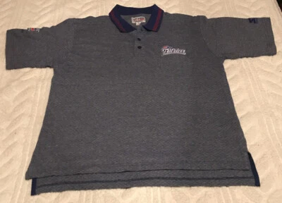 Camisa Polo De Colección New England Patriots Para Hombre Mediana Starter Pro Line Azul NFL Foto 1 de 4
