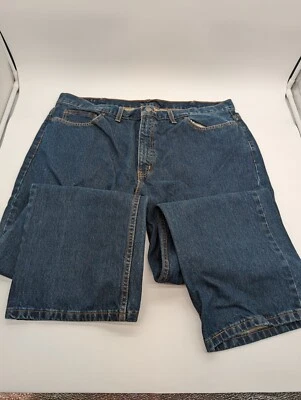 Faded Glory Straight Blue Jeans - Size 40x30 Deep blue clean. Nice Dress Or Work - Image 1 of 4