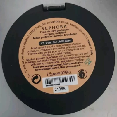 Sephora Matte Perfection Powder Foundation ~ 42 Warm Tan ~ Full Size ~ Sealed - Image 1 of 4