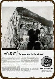 1950 PRUDENTIAL INSURANCE 75 YEARS OF SERVICE Vintage Look DECORATIVE METAL SIGN - Picture 1 of 1