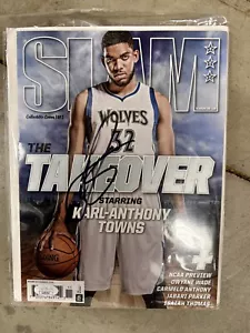 Karl Anthony Towns Minnesota Timberwolves Signed Autograph Slam Magazine JSA - Picture 1 of 1