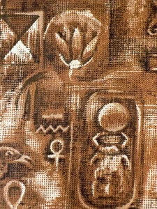 Tela RARA Michael Miller Antiguo Egipto Jeroglíficos LAVADO Algodón 36" L x 42" W - Imagen 1 de 7