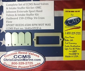 CCMS OMC Johnson Evinrude Sport Reed Válvulas & Kit de amortiguador de admisión 150-235 hp  - Imagen 1 de 1
