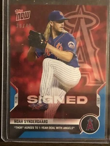2021 Topps Now #OS-37 Noah Syndergaard Los Angeles Angels 20/49 - Picture 1 of 2