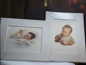 Bessie Pease Gutmann Set of 2 1980's Portal Publications Lithos Prints Matted - Picture 1 of 19