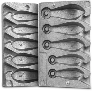 Sinker Mold 1.2.3-Ounce with 5 Cavities Fishing Weight Molds Sinker Molds for - Picture 1 of 7
