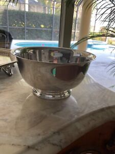 Antique Sterling Silver Paul Revere Reproduction Bowl by Boardman, engraved 