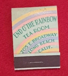 End O The Rainbow Tea Room Matchbook 1970s Long Beach, CA Vintage Unstruck - Picture 1 of 5