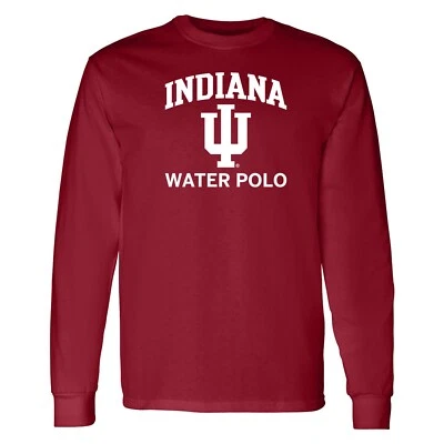 Camiseta polo acuático manga larga con logotipo de arco Indiana Hoosiers - Cardinal Foto 1 de 4