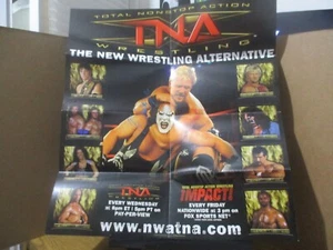 STING & JEFF JARRETT AUTOGRAPHED/SIGNED TNA PROMO FOLD OUT POSTER - Picture 1 of 8