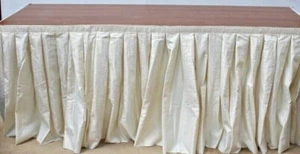 Creme Chelsea Doppel Kastenfalte 4 m x 73 cm Fall - Bild 1 von 2