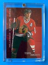 1999-00 Be A Player Millennium Signature ~ Tony Amonte #56 ~ Ruby Red Card /1000