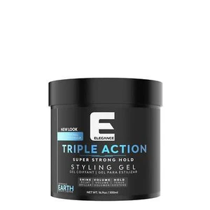Triple Action Hair Gel Earth Strong Hold by Elegance 8.45 Oz - Picture 1 of 1