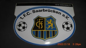 1. FC Saarbrücken Aufkleber Sticker Oval ca 17 cm lang 11,5 cm hoch Fussball - Bild 1 von 1