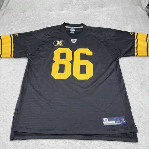 Pittsburgh Steelers Jersey Mens XXL 2XL Hines Ward Black 75th Season Cover