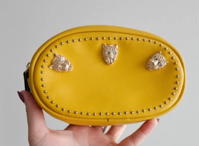 💖Topshop Mustard Yellow Zipper Fanny Pack Make Up Bag Brand New Without Tags💖 - Image 1 of 4