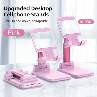 Adjustable Phone Tablet Desktop Stand Desk Holder Mount Cradle For iPhone iPad - Image 1 of 4