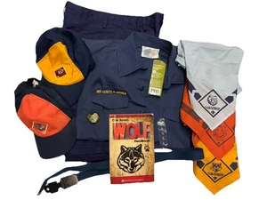 Boy Scouts Blue Size 12 Uniform Bundle Pants Shirt Belt Caps Book Neckerchief - Picture 1 of 9